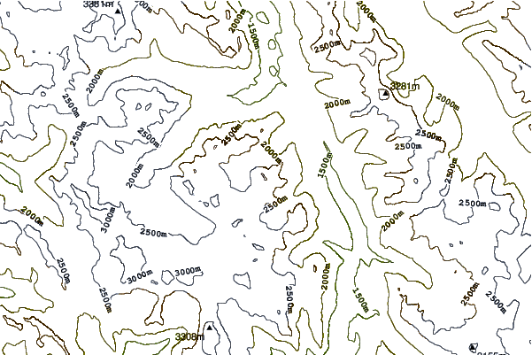 Mountain peaks around Mount Conway