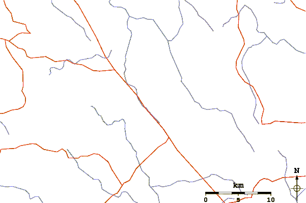 Roads and rivers around Mount Cooke (Western Australia)