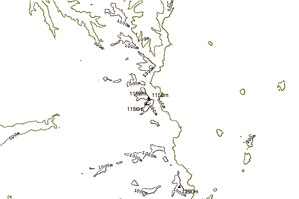 Mountain peaks around Mount Cordeaux