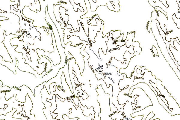 Mountain peaks around Mount Cordonnier