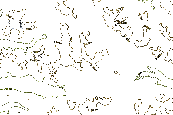 Mountain peaks around Mount Côté