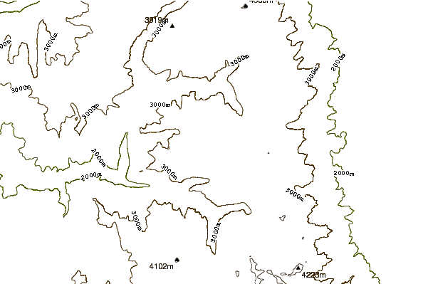 Mountain peaks around Mount Cotter