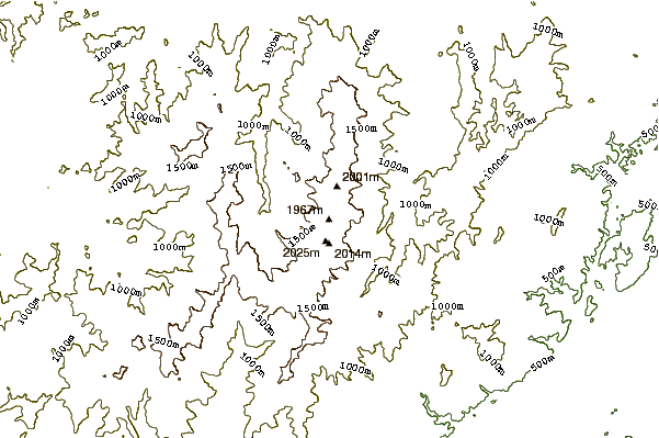 Mountain peaks around Mount Craig