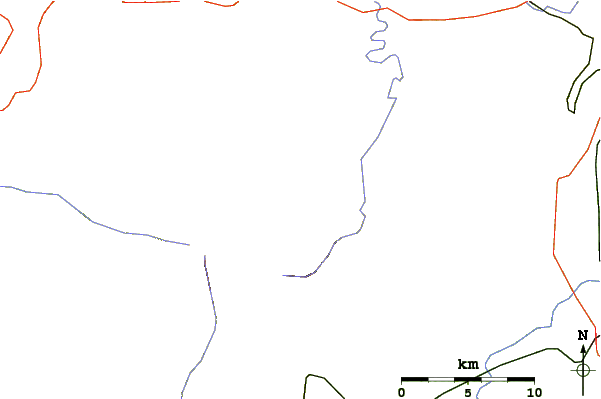 Roads and rivers around Mount Craig