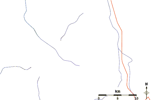 Roads and rivers around Mount Cramer