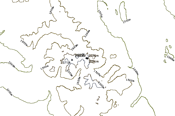 Mountain peaks around Mount Cronin (Babine Range)