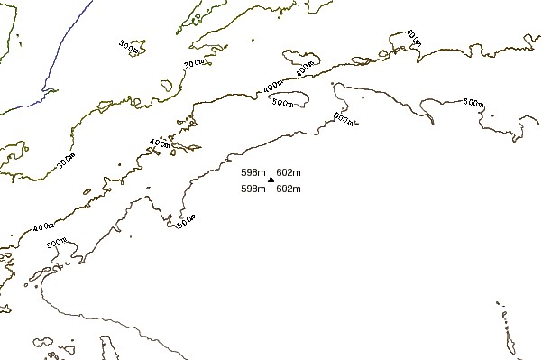 Mountain peaks around Mount Curwood