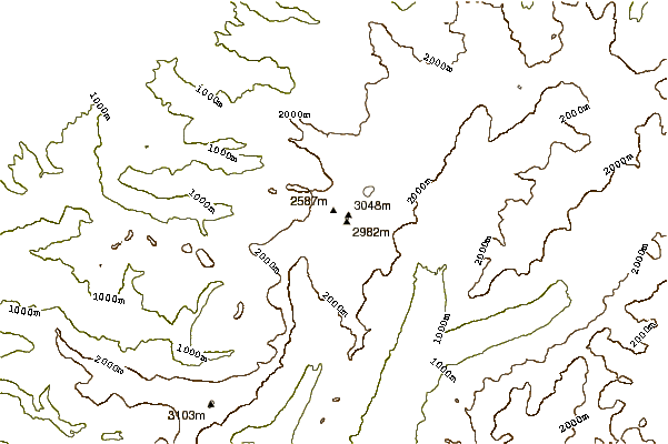 Mountain peaks around Mount Dampier