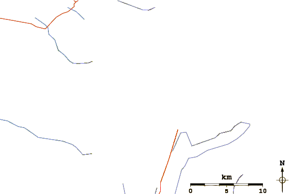 Roads and rivers around Mount Dampier