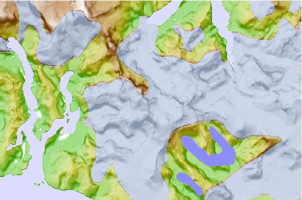 Surf breaks located close to Mount Darwin