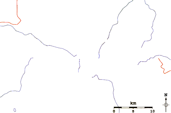 Roads and rivers around Mount Darwin