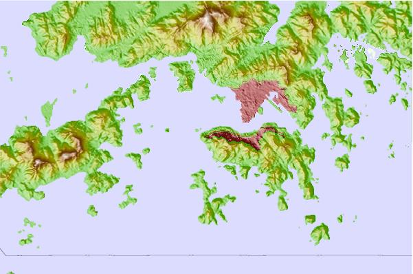 Surf breaks located close to Mount Davis, Hong Kong