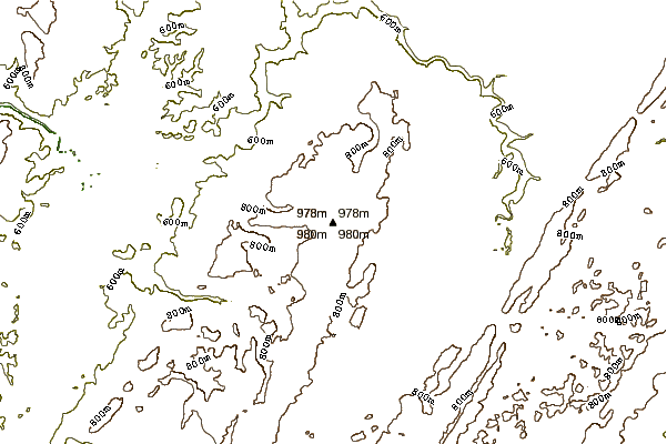 Mountain peaks around Mount Davis