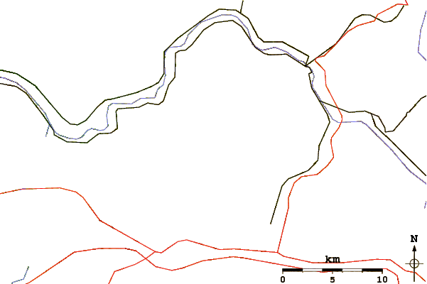 Roads and rivers around Mount Davis