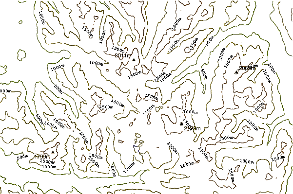 Mountain peaks around Mount DeVoe