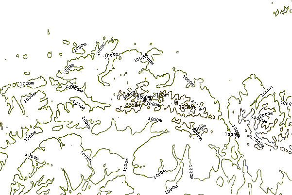 Mountain peaks around Mount Deborah