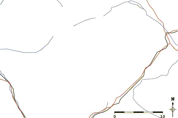 Roads and rivers around Mount Despair (Montana)