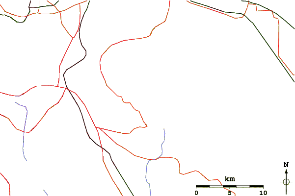 Roads and rivers around Mount Diablo