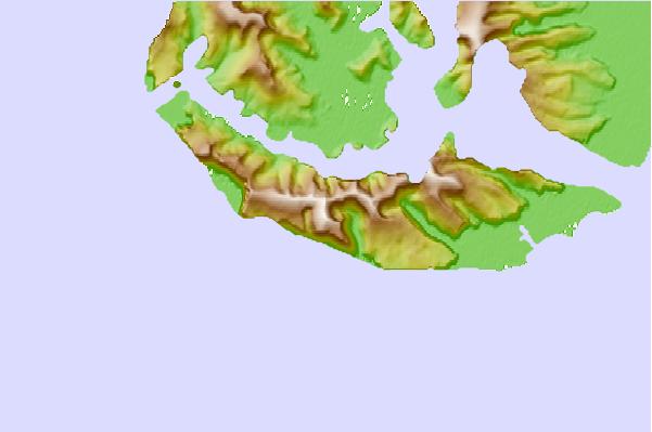 Surf breaks located close to Mount Dick (Adam Island)