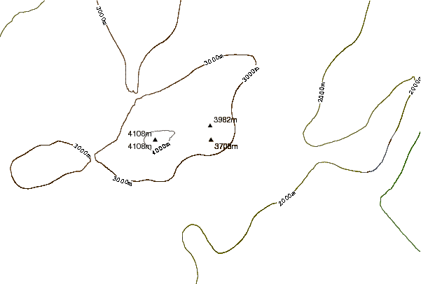 Mountain peaks around Mount Dickerson