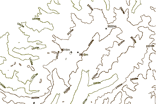 Mountain peaks around Mount Dixon (Mid Canterbury)