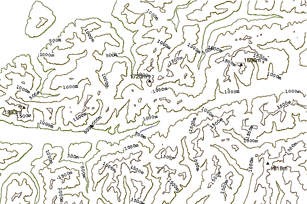 Mountain peaks around Mount Dixon