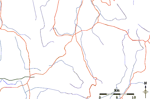 Roads and rivers around Mount Dom Dom