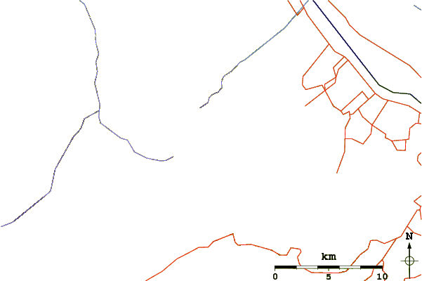 Roads and rivers around Mount Domett