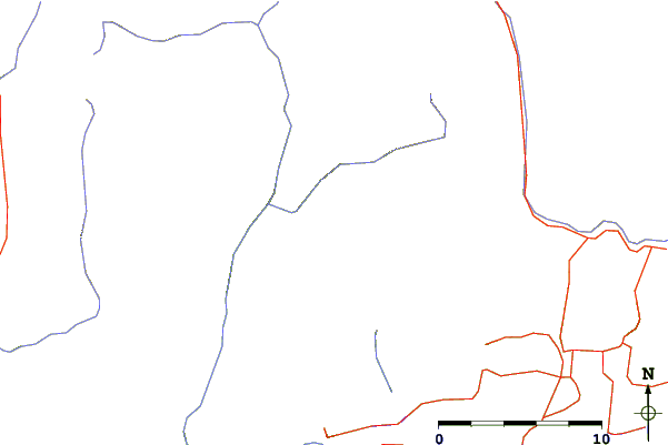 Roads and rivers around Mount Douglas