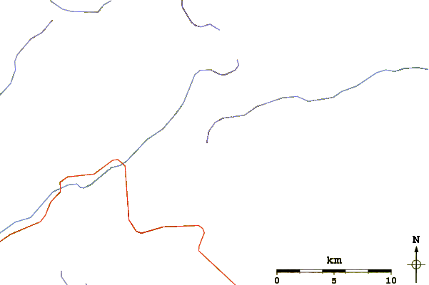 Roads and rivers around Mount Duckabush