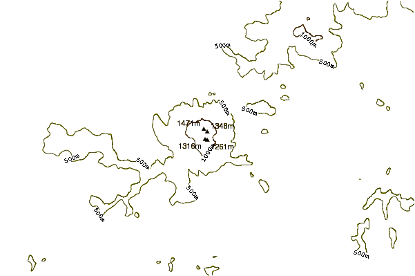 Mountain peaks around Mount Dutton