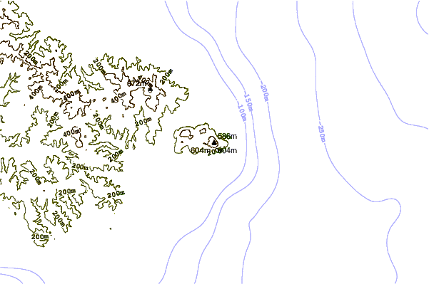 Mountain peaks around Mount E