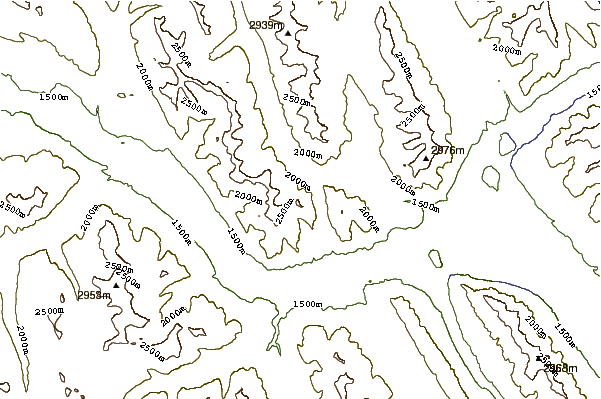 Mountain peaks around Mount Edith