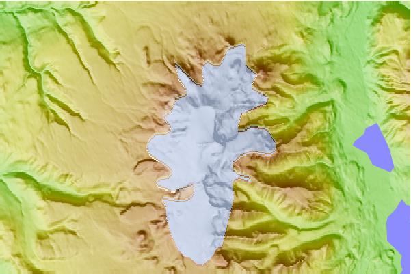 Surf breaks located close to Mount Edziza