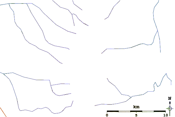 Roads and rivers around Mount Edziza