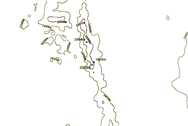 Mountain peaks around Mount Egbert