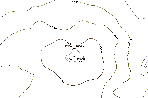 Mountain peaks around Mount Elkins