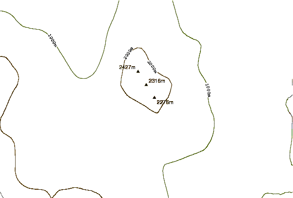 Mountain peaks around Mount Ellsworth (Antarctica)