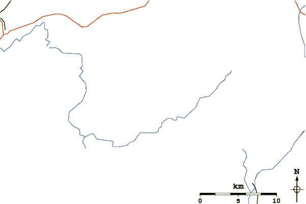 Roads and rivers around Mount Emmons (New York)