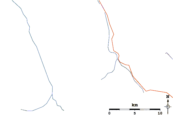 Roads and rivers around Mount Engelhard