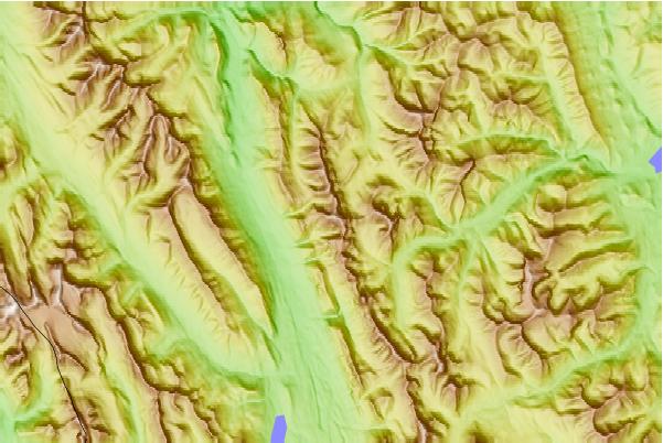 Surf breaks located close to Mount Evan-Thomas