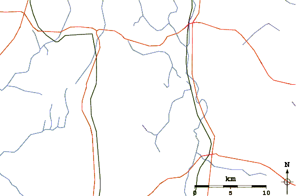 Roads and rivers around Mount Everett