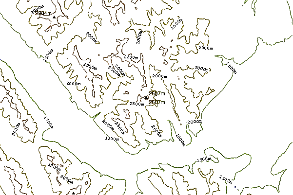 Mountain peaks around Mount Fable