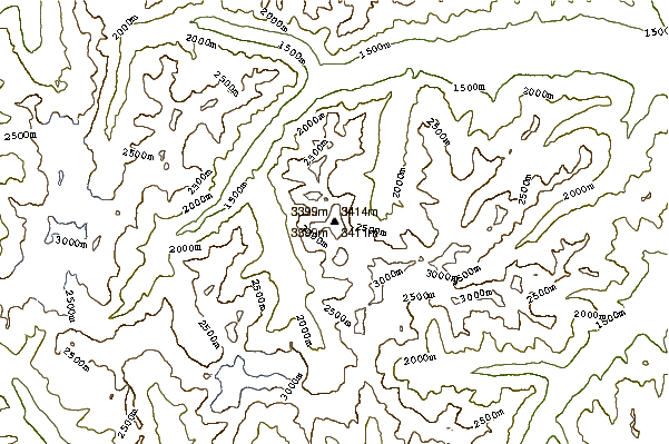 Mountain peaks around Mount Farnham