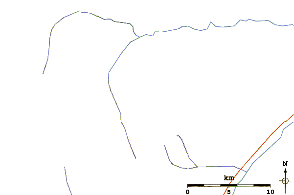 Roads and rivers around Mount Farnham