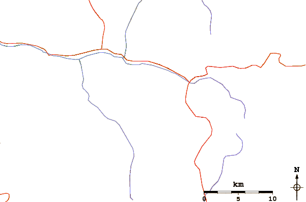 Roads and rivers around Mount Farquhar