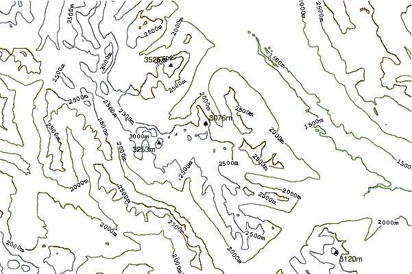 Mountain peaks around Mount Fay