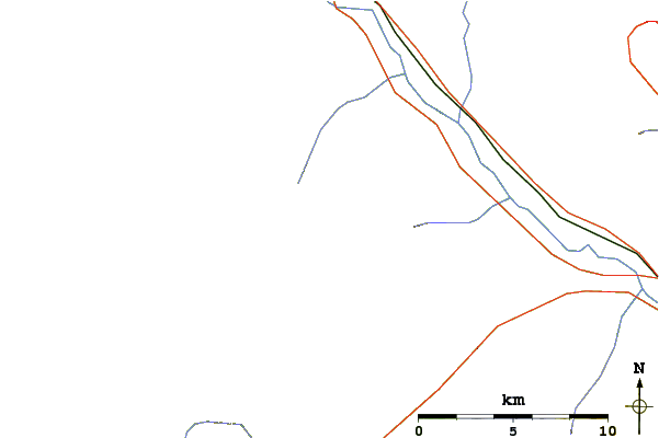 Roads and rivers around Mount Fay