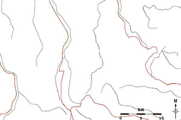 Roads and rivers around Mount Feathertop