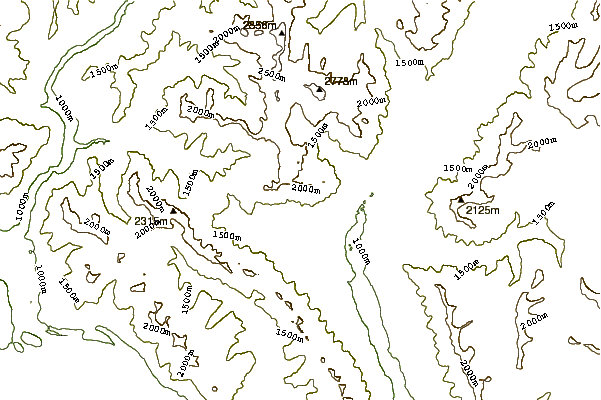 Mountain peaks around Mount Fernie